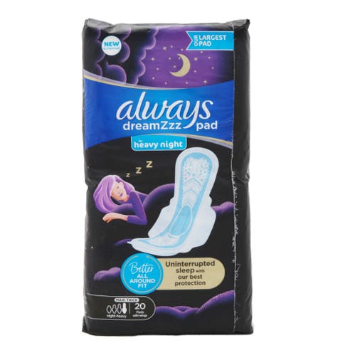 Always Dreamz Heavy Night Maxi Thick Pads With Wings [20 Pieces] 