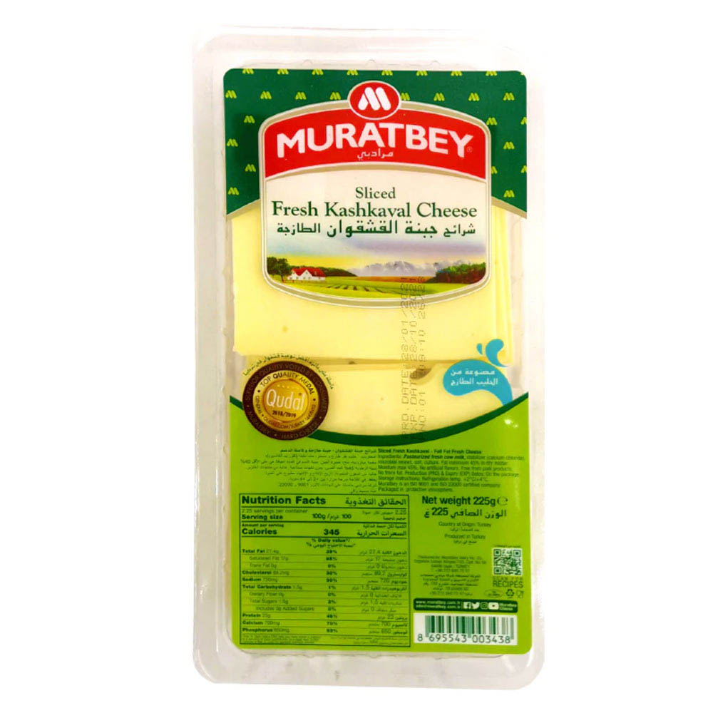 Muratbey Sliced Kashkaval Cheese 225g