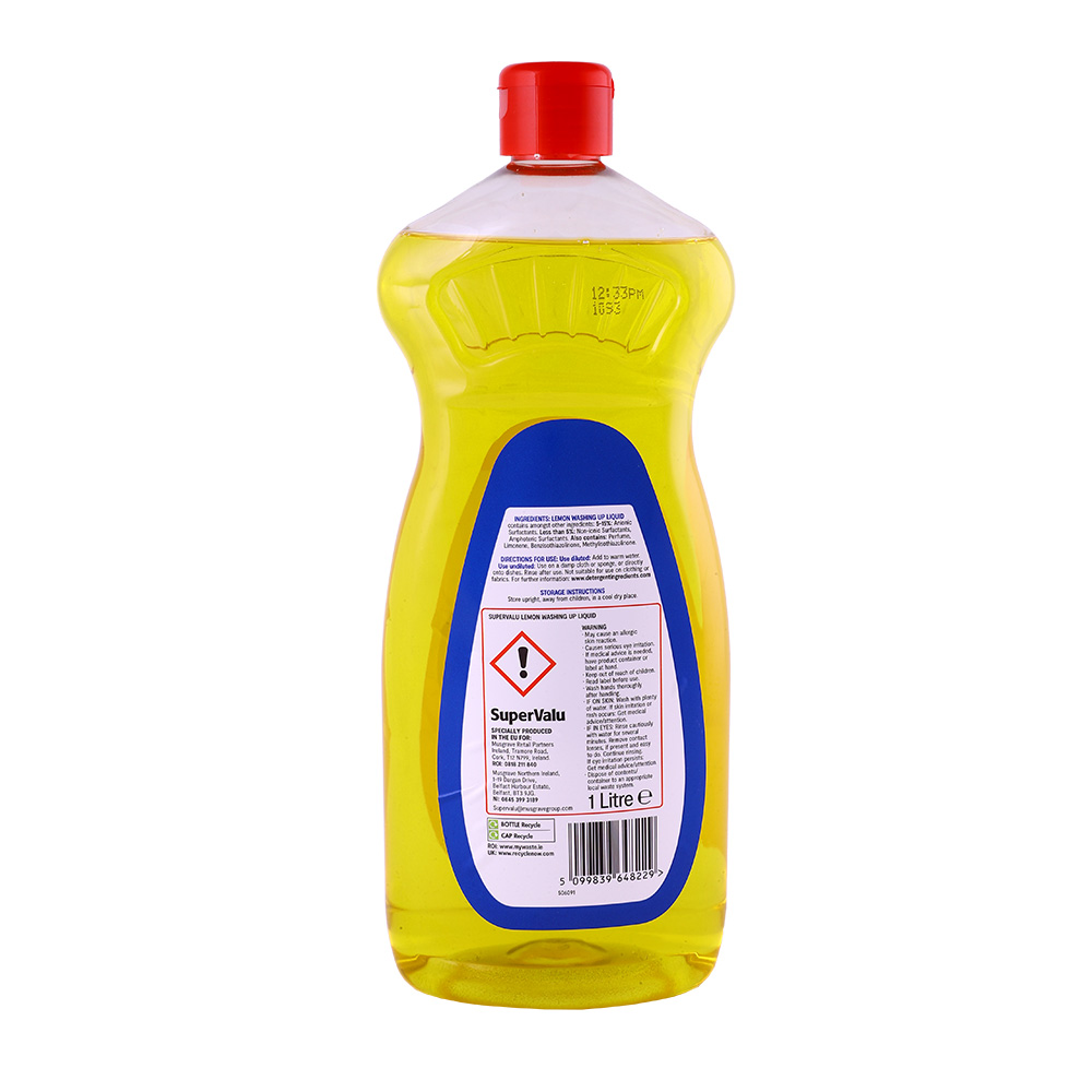 SuperValu Lemon Washing Up Liquid 1L back image
