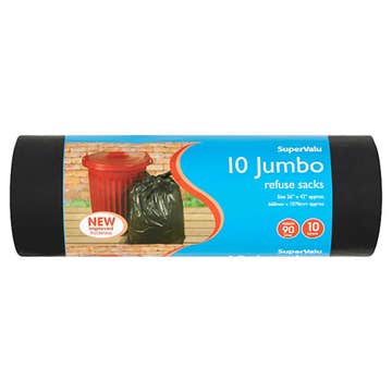 SuperValu Jumbo Refuse Sacks 90L 10 Pack 