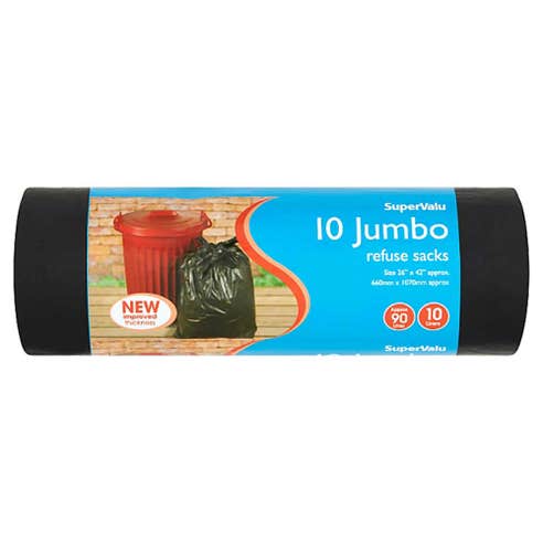 SuperValu Jumbo Refuse Sacks 90L 10 Pack 