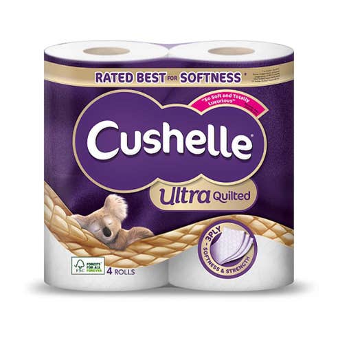 Cushelle Ultra Quilted Toilet Tissue 4 Roll 