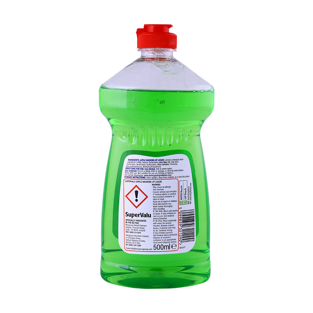 SuperValu Apple Washing Up Liquid 500ml back image