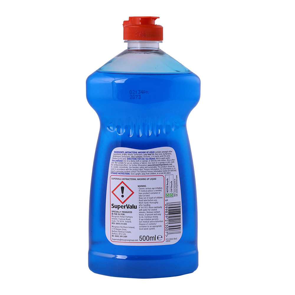 SuperValu Antibacterial Washing Up Liquid 500ml back image