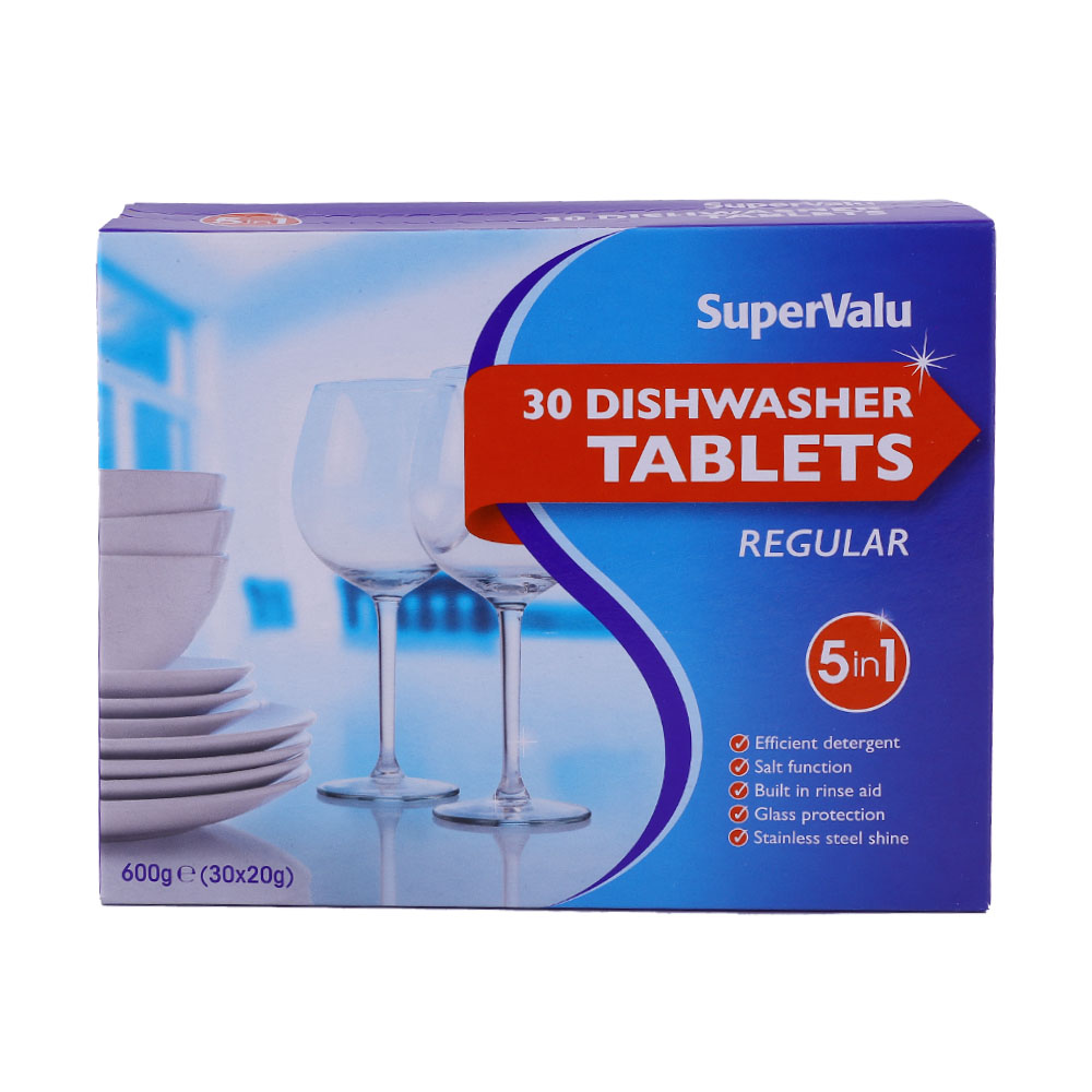 SuperValu 5in1 Dishwasher Tablets Regular 30 600g
