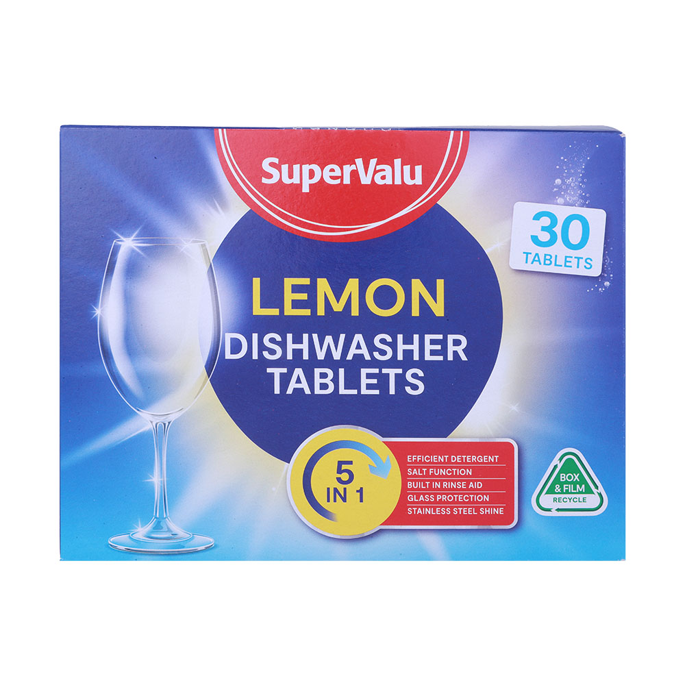 SuperValu 5in1 Dishwasher Tablets Lemon 600g