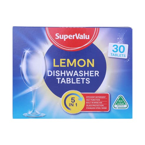 SuperValu 5in1 Dishwasher Tablets Lemon 600g 