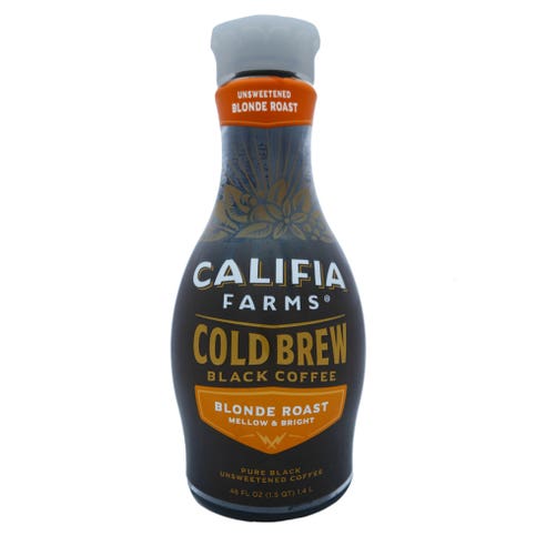 Califia Farms Cold Brew Black Coffee Blonde Roast 1.4L 
