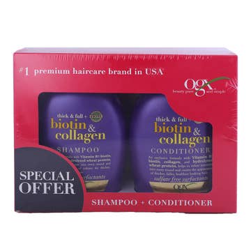 Ogx Biotin & Collagen Shampoo And Conditioner 385ml [Special Offer] 
