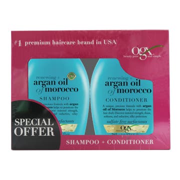 Ogx Renewing+ Argan Oil Of Morocco Shampoo + Conditioner 385ml [Special Offer] 