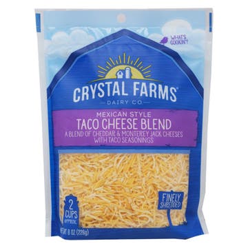 Crystal Farms Shredded Mexican Taco Cheese 226g 
