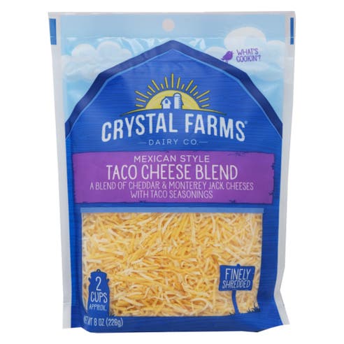 Crystal Farms Shredded Mexican Taco Cheese 226g 
