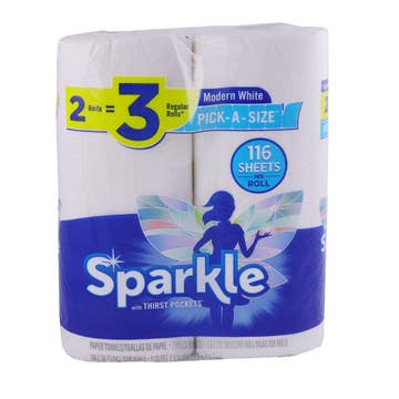 Sparkle White Paper Towels Rolls 2's 