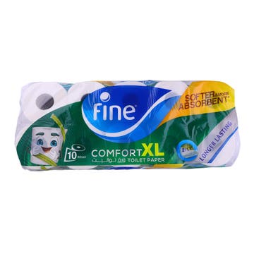 Fine Comfort XL 2 Ply Toilet Tissue 10 Rolls - 250's 