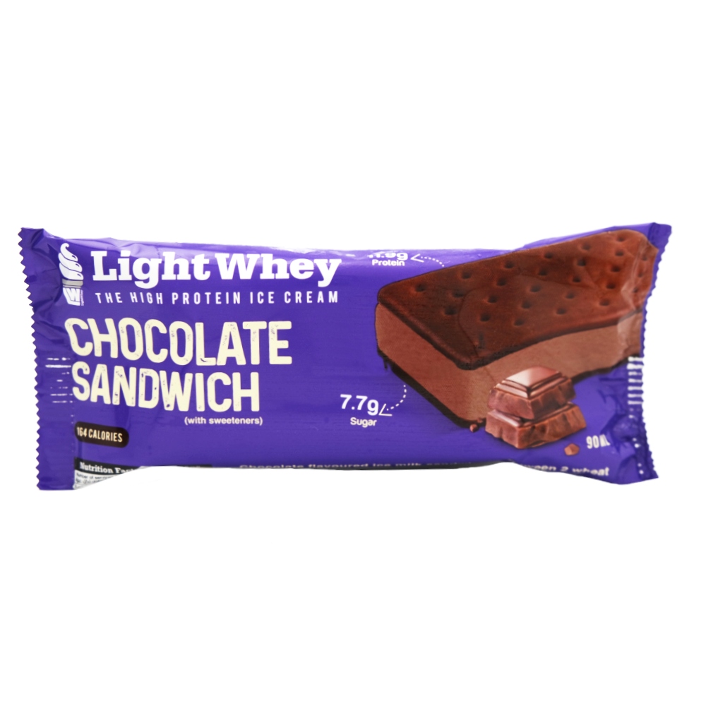 Light Whey Ice Cream Chocolate Sandwich 90ml 