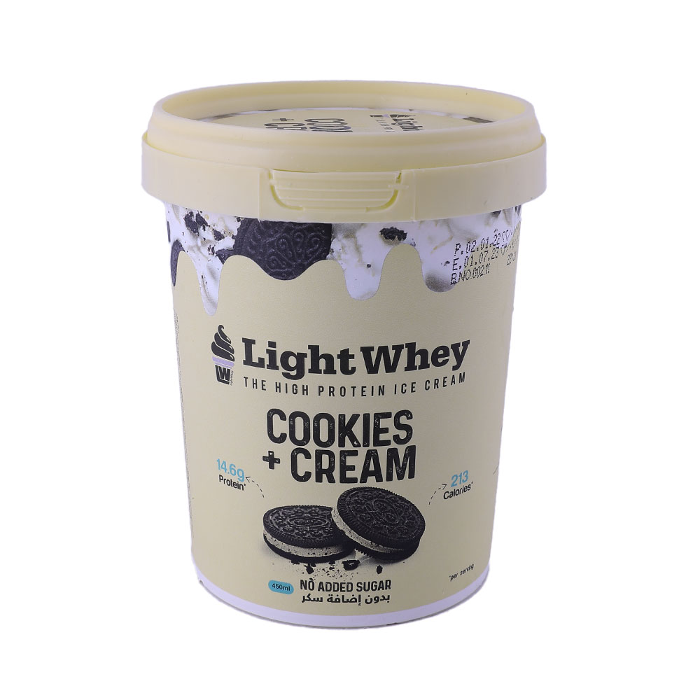 Light Whey Cookies & Cream Ice Cream 450ml