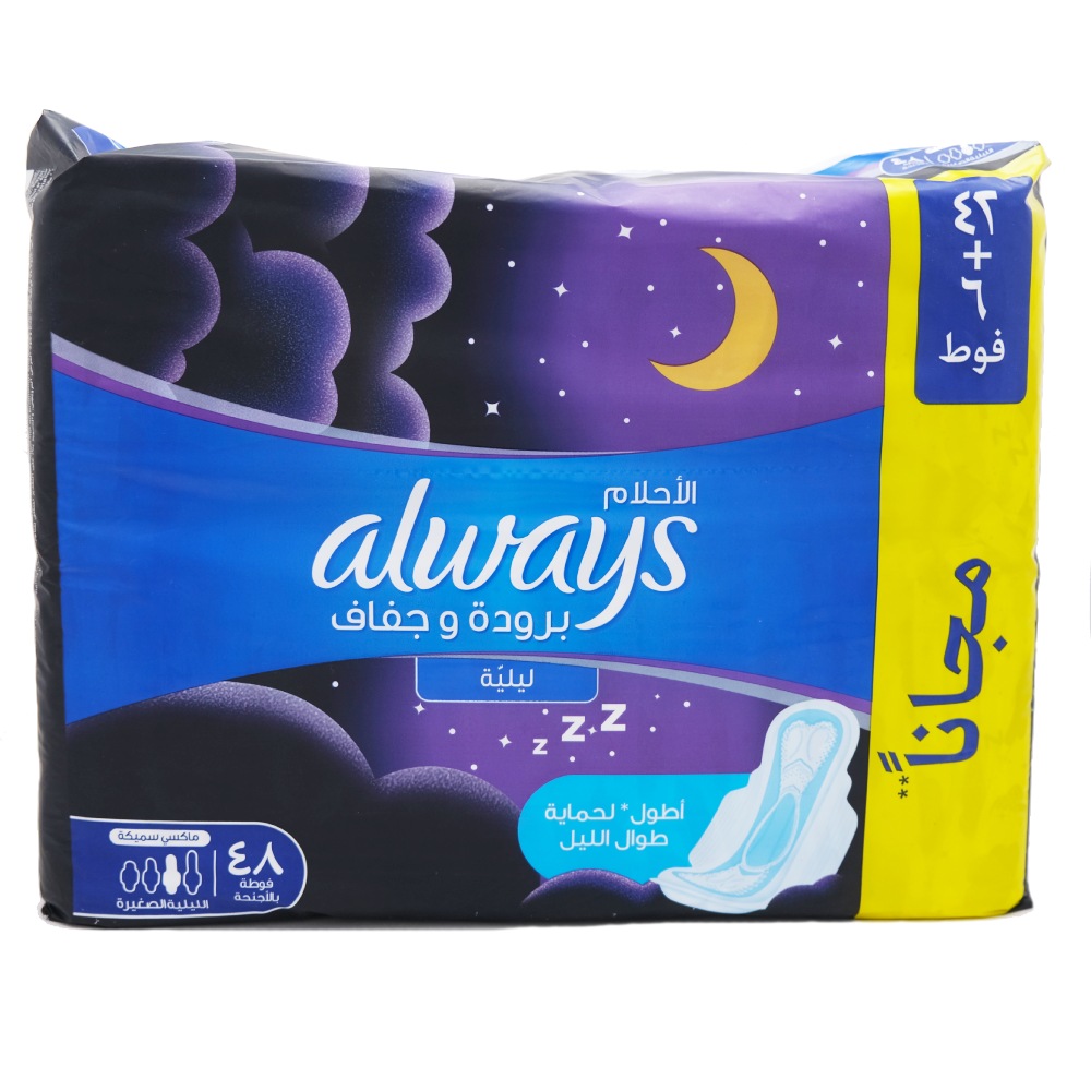 Always Dreamz Pad Night Wings [48 Pieces] back image