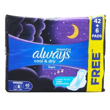 Always Dreamz Pad Night Wings [48 Pieces] 
