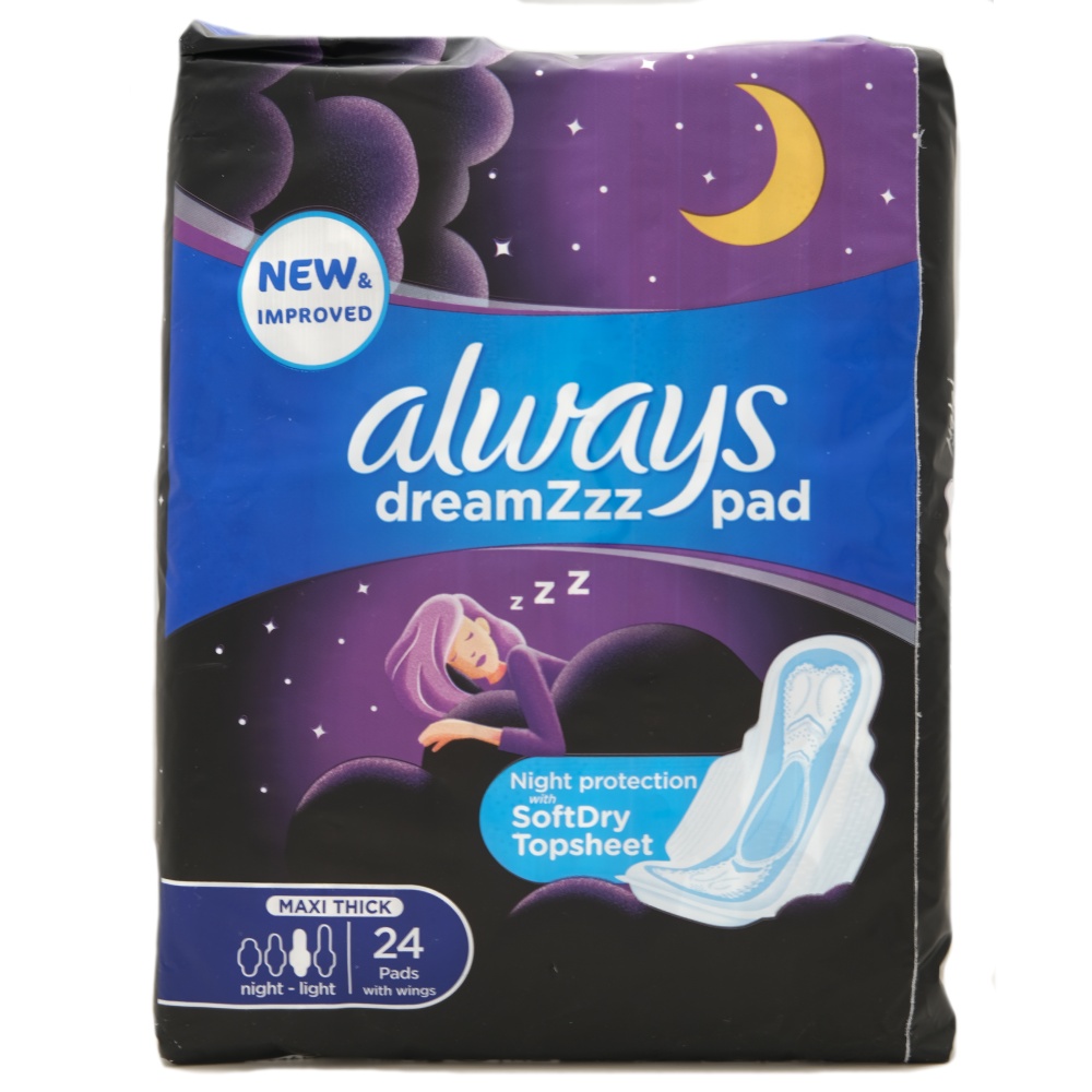 Always Dreamz Pad Night Wings 24's - Bahrain Alosraonline store