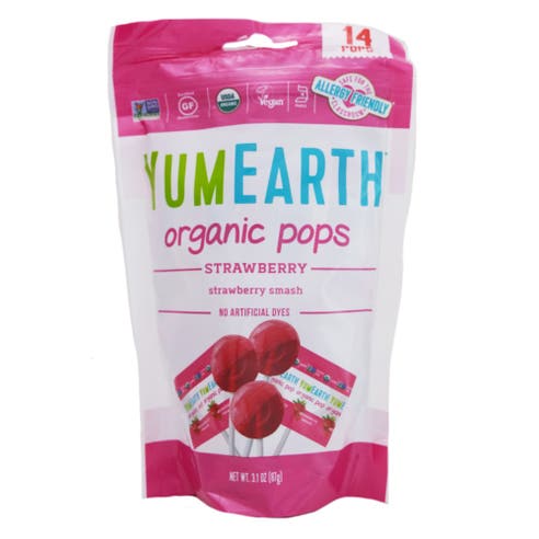 Yum Earth Organic Strawberry Pops 85g 