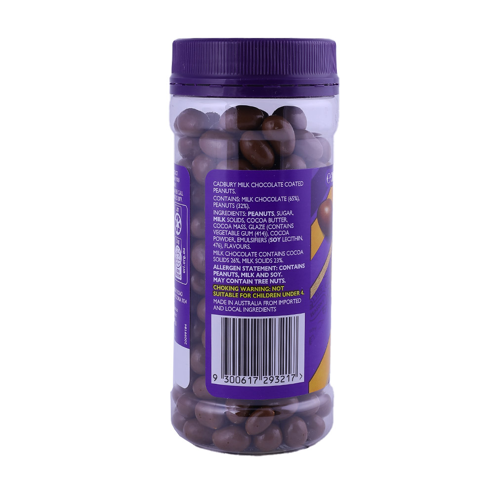 Cadbury Milk Chocolate Coated Peanuts 300g back image