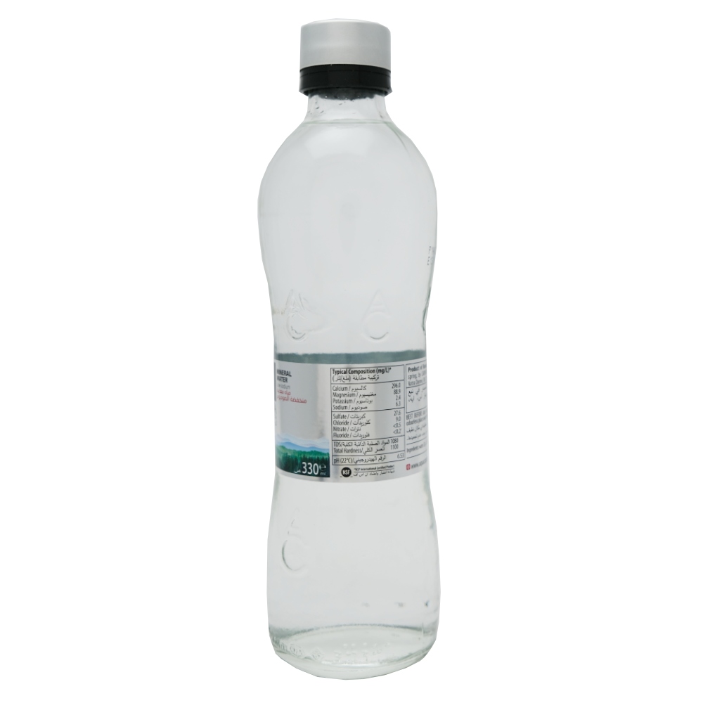 Aqua Carbonated Natural Mineral Water 330ml back image