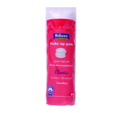 HiGeen Make Up Pads [80 Pieces] 