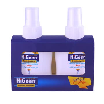HiGeen Antibacterial Hand & Things Sanitizer Spray 2x100ml [Special Offer] 