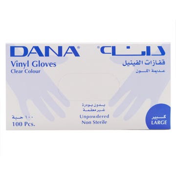 Dana Clear Large Vinyl Gloves 100's 