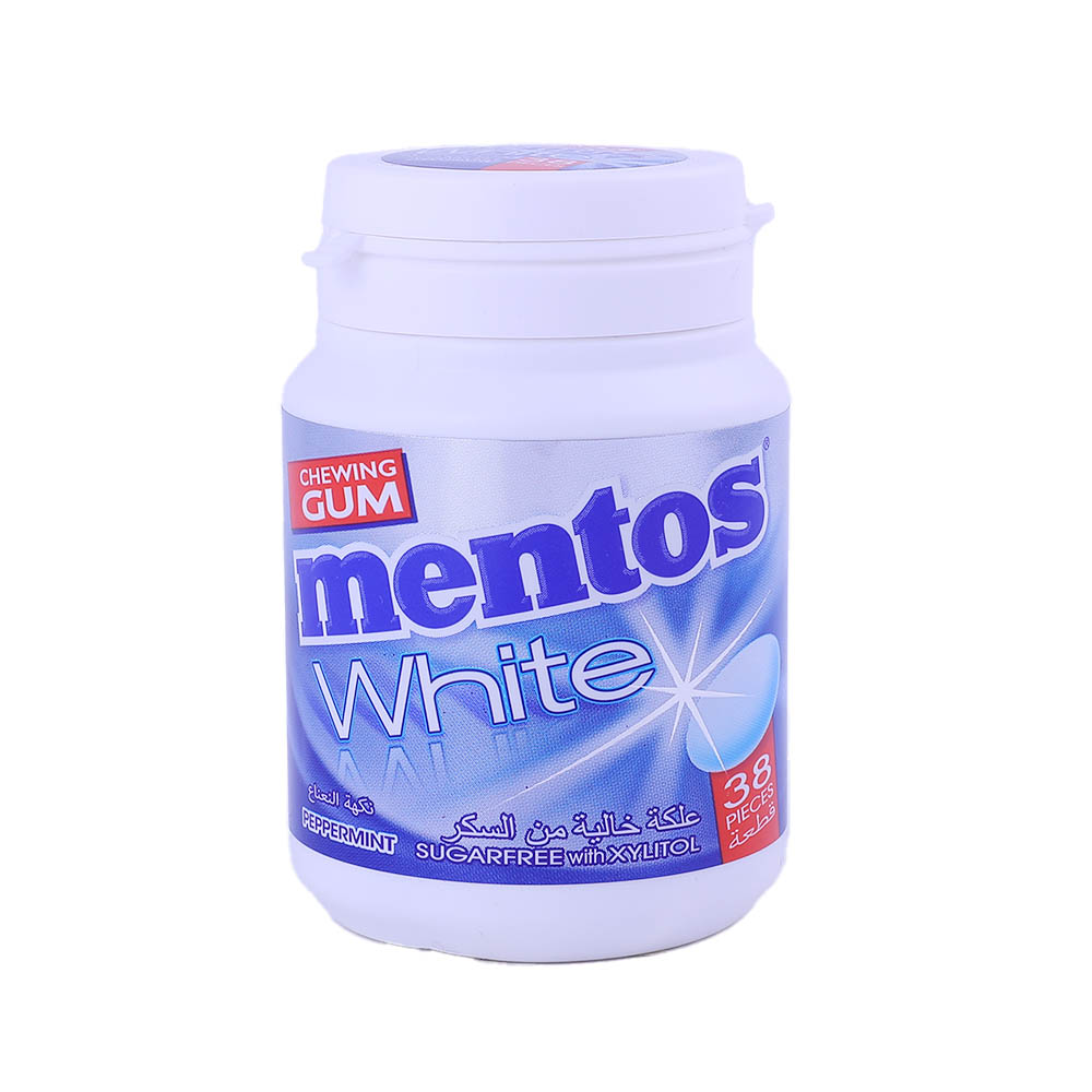 Mentos White Peppermint Chewing Gum 54g