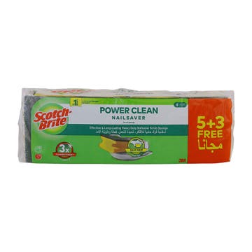 Scotch Brite Nailsaver Scrub Sponge 8s [Special Offer]