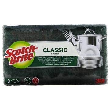 Scotch-Brite 3M Classic Scrub Pad 3 Pieces 