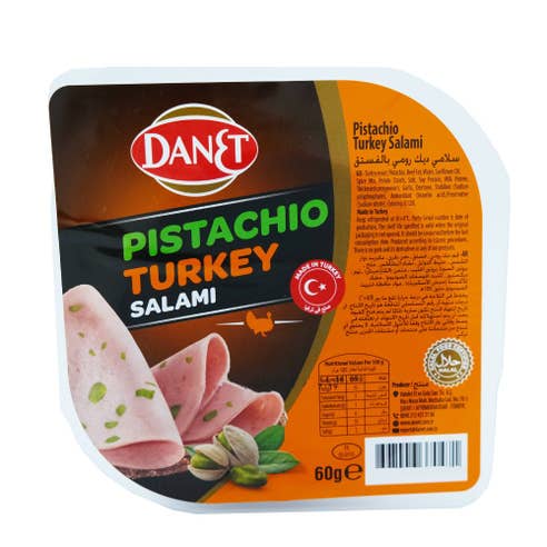 Danet Pistachio Sliced Turkey Salami 60g 