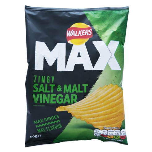Walkers Max Zingy Salt And Vinegar 50g 