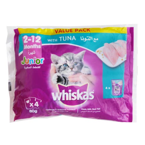 Whiskas Kitten Tuna Value Pack 80g [4 Pack] 