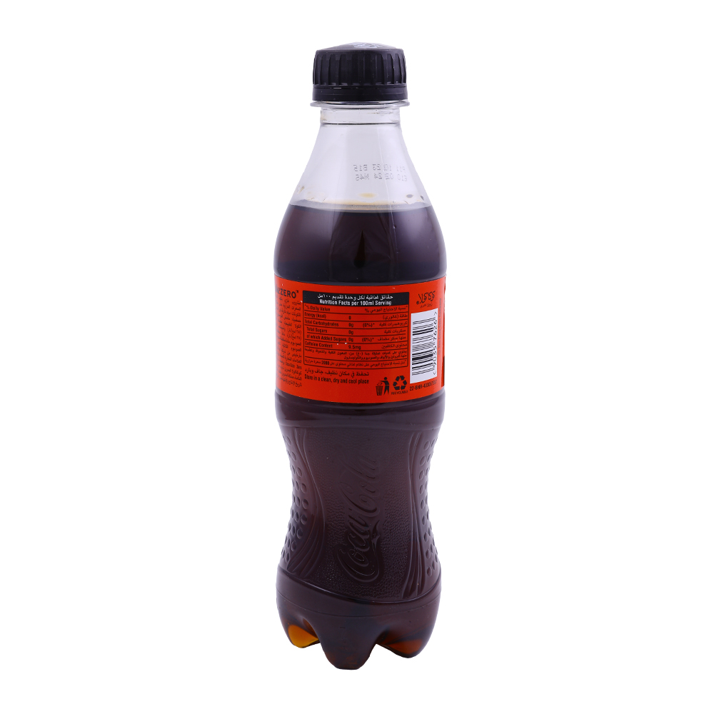 Coca-Cola Zero Bottle 350ml back image