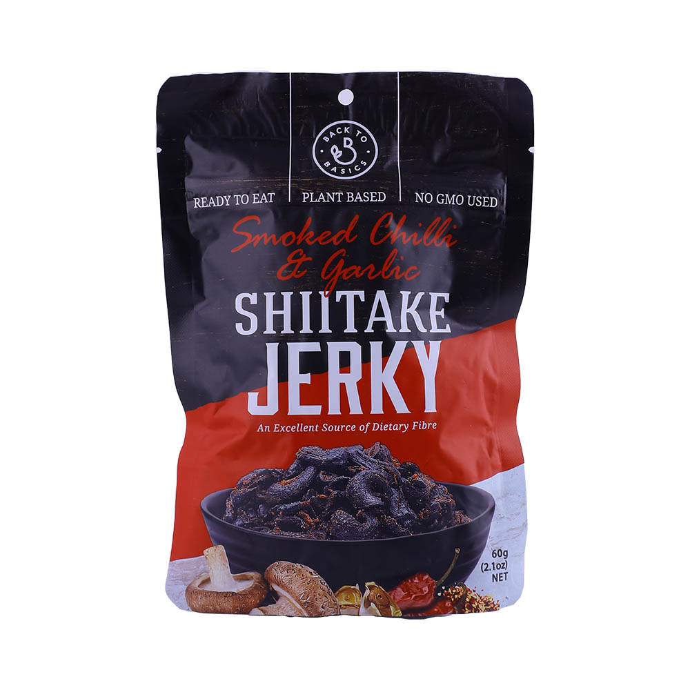 Back To Basics Smoked Chilli & Garlic Shiitake Jerky 60g 
