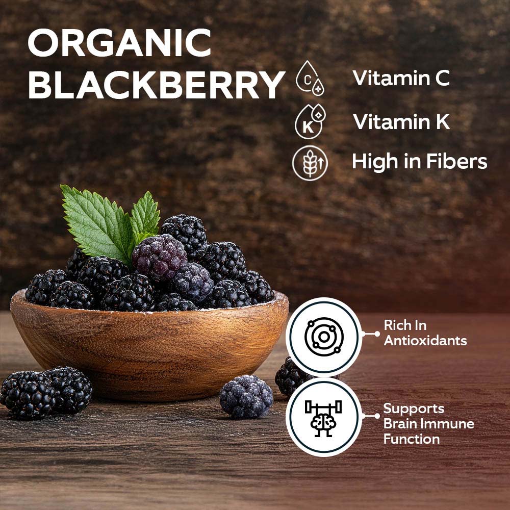 Woodstock Organic Whole Blackberries 283g lifestyle image