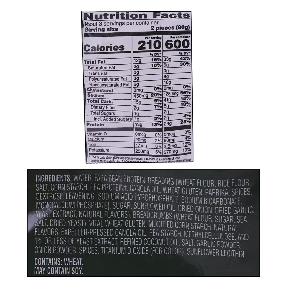 Beyond Chicken Tenders Plant-Based Breaded Tenders 226g right side image