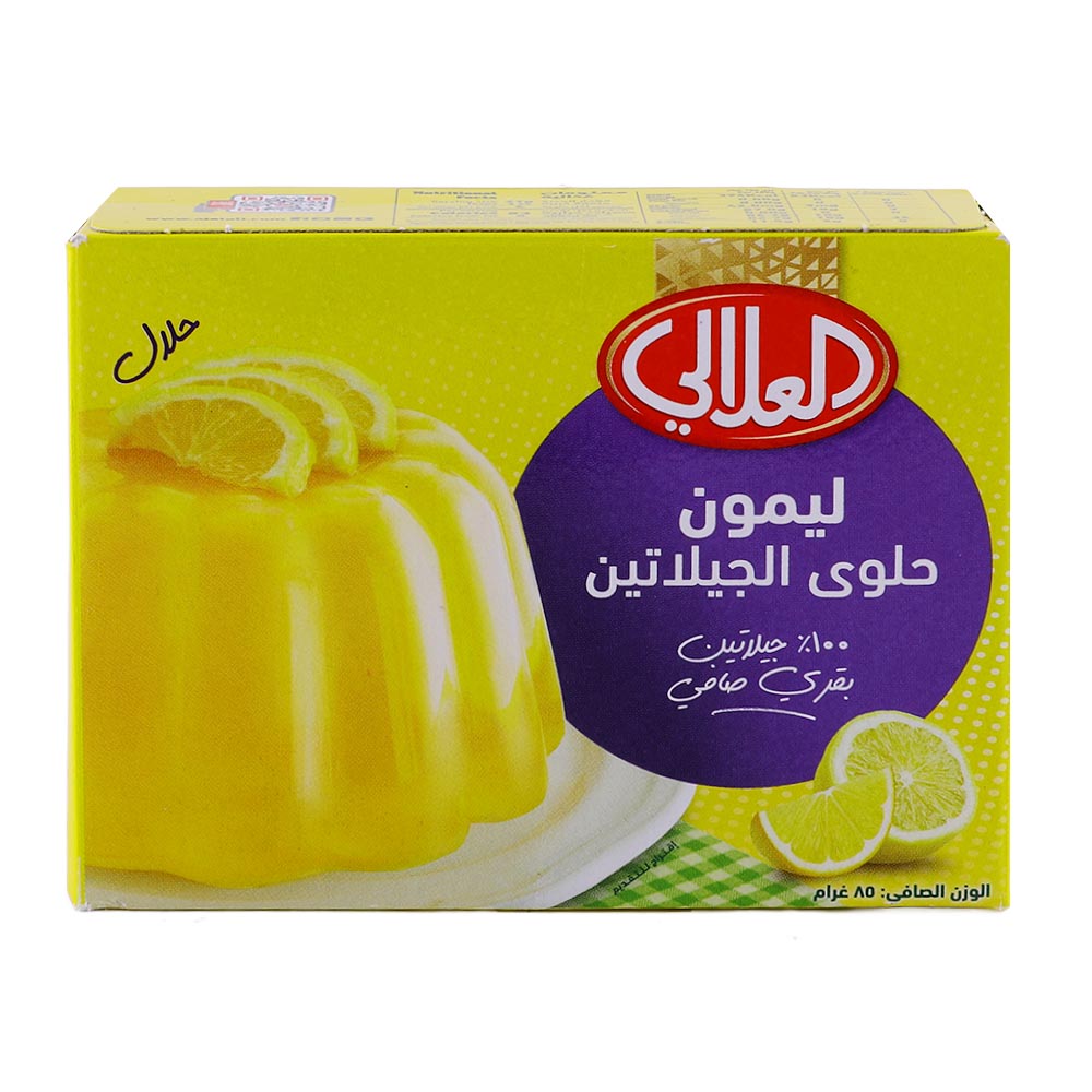 Alalali Lemon Gelatin Dessert 85g back image