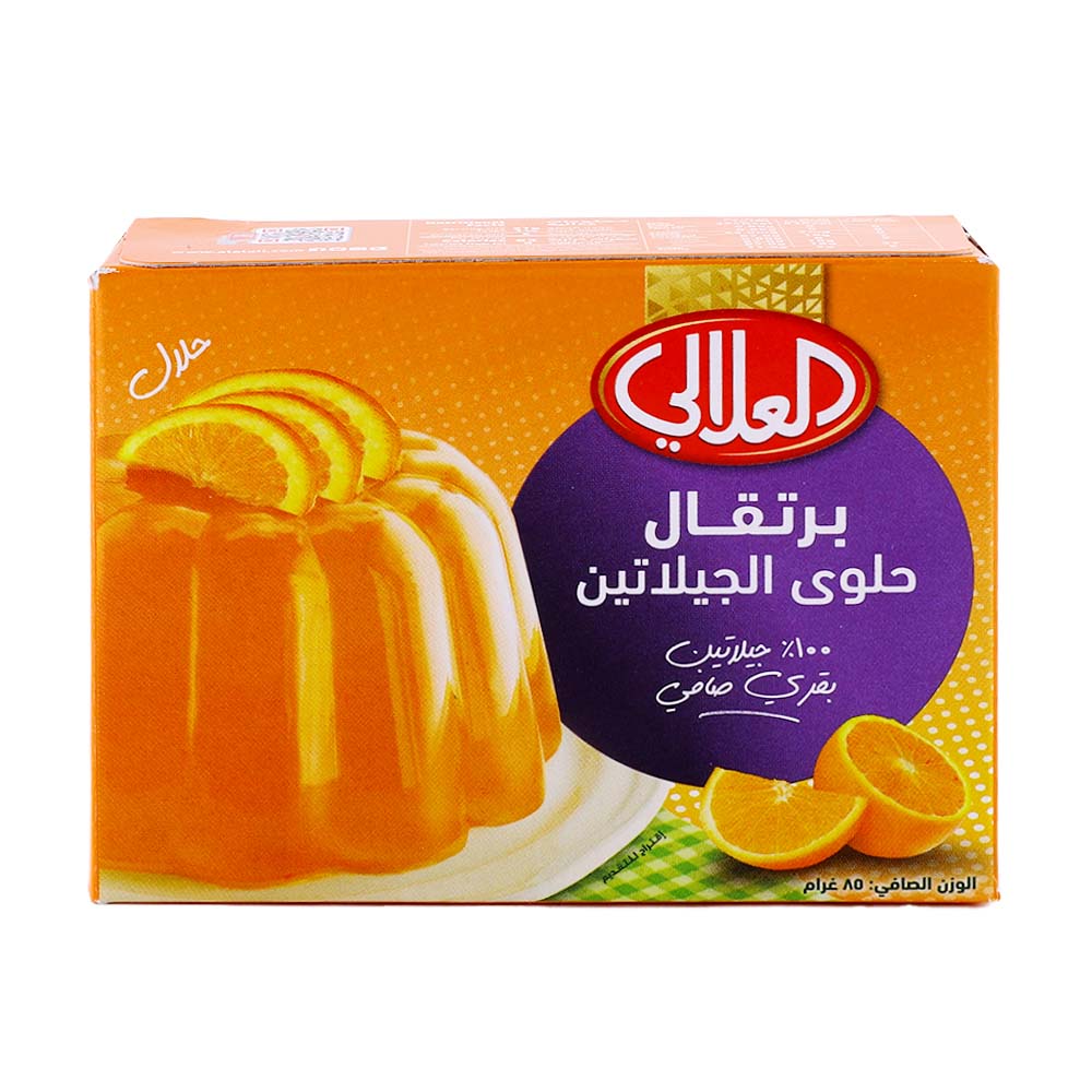 Alalali Orange Gelatin Dessert 85g back image
