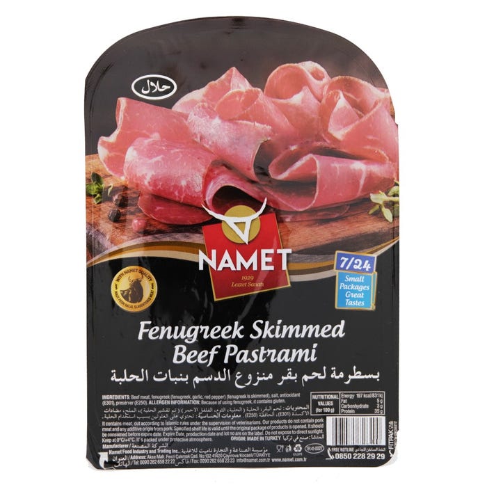 Namet Fenugreek Skimmed Beef Pastrami 100g