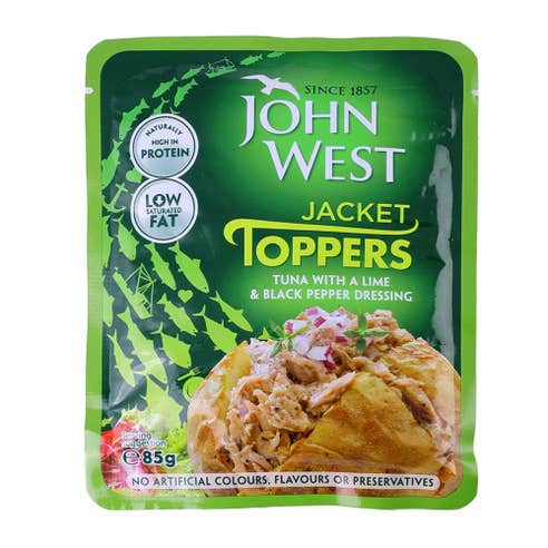 John West Jacket Toppers Tuna With lime & Pepper Dressing 85g 
