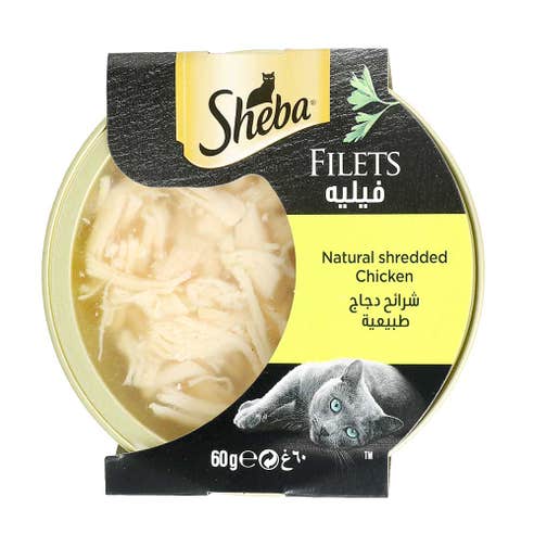 Sheba Natural Shredded Chicken Filets Cat Food 60g 