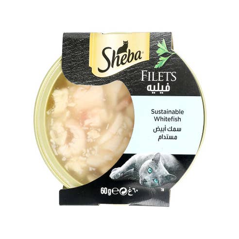 Sheba Sustainable Whitefish Filets Cat Food 60g 