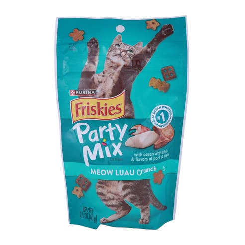 Purina Friskies Party Mix Meow Luau Crunch Cat Treats 60g 