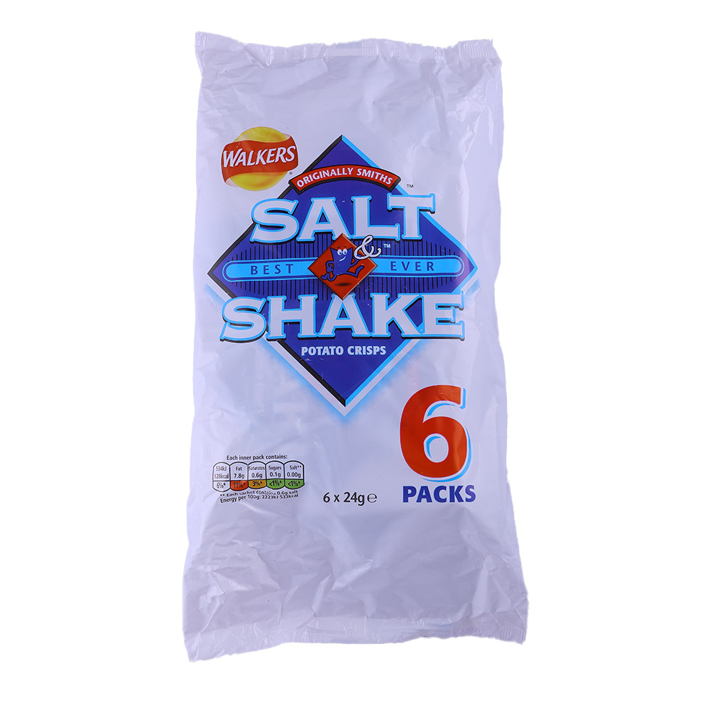 Walkers Salt & Shake Potato Crisps 6x24g 