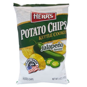 Herr's Jalapeno Kettle Cooked Potato Chips 142g 