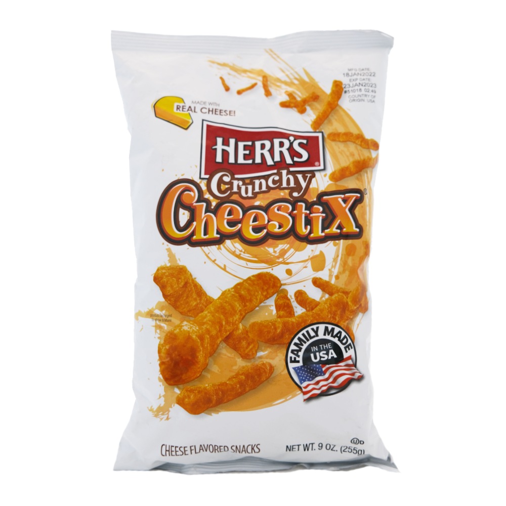 Herr's Crunchy Cheestix Cheese Snack Gluten Free 9Oz 