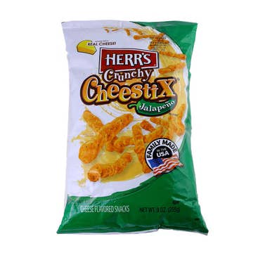 Herr's Crunchy Cheestix Cheese Jalapeno 255g 
